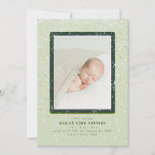 Baby Flurry | Verticale geboorteaankondiging Kaart (Voorkant)