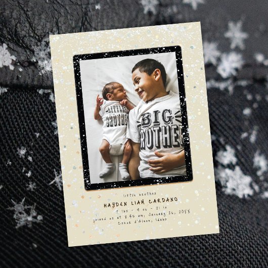 Baby Flurry | Verticale geboorteaankondiging Kaart