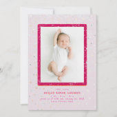 Baby Flurry | Verticale geboorteaankondiging Kaart (Voorkant)