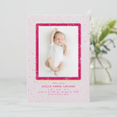 Baby Flurry | Verticale geboorteaankondiging Kaart (Staand voorkant)