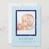 Baby Flurry | Verticale geboorteaankondiging Kaart (Voorkant)