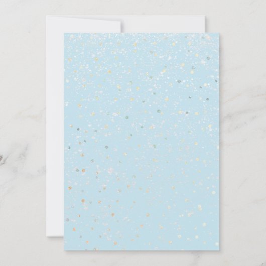 Baby Flurry | Verticale geboorteaankondiging Kaart (Achterkant)