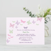 Baby Flutters Shower Invitation paars Kaart (Staand voorkant)