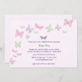Baby Flutters Shower Invitation paars Kaart (Voorkant / Achterkant)