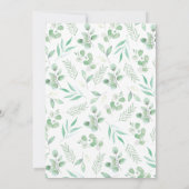 Baby Foliage baby shower invite_Pink Kaart (Achterkant)