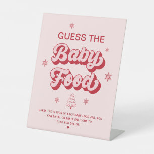 Baby food Kerst Baby shower Game Reclamebord Met Voetstuk