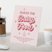Baby food Kerst Baby shower Game Reclamebord Met Voetstuk (Insitu)