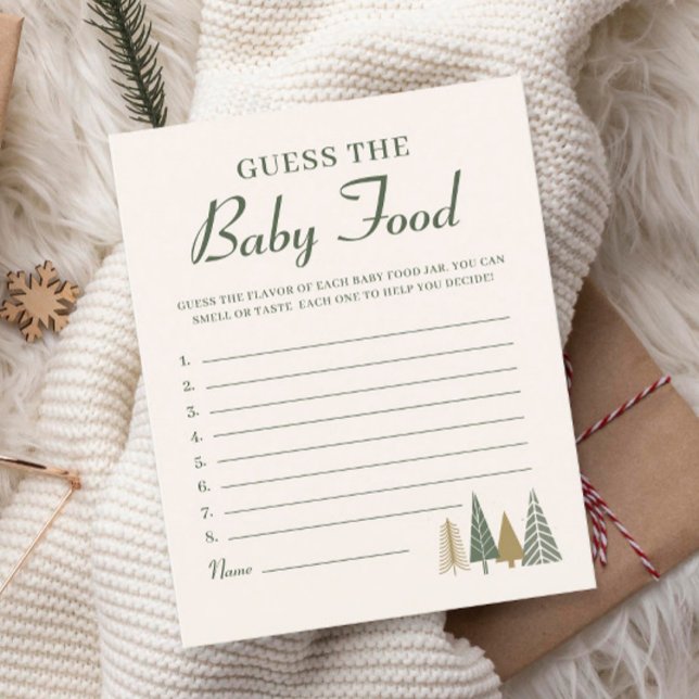 Baby Food Winter Baby shower spel (Creator heeft geüpload)