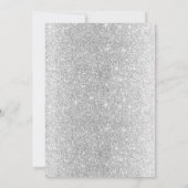 Baby Foot Modern Navy Silver Glitter Baby shower Kaart (Achterkant)