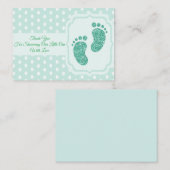 Baby Foot Polka Dots Hartelijk dank Notitiekaartje (Voorkant / Achterkant)