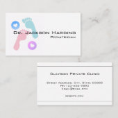 Baby Foot Print Simple Pediatrische Visitekaartje (Voorkant / Achterkant)