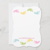 Baby Foot Prints Baby Sprinkle Kaart (Achterkant)