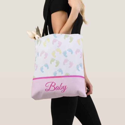 Baby Foot Prints Canvas tas (Dichtbij)
