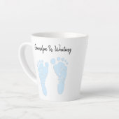 Baby Footprint Grandfather to be Boy Announance Latte Mok (Linkerhoek)