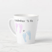 Baby Footprint Grandmoeder to be Announement Latte Mok (Linkerhoek)