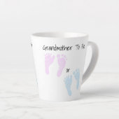 Baby Footprint Grandmoeder to be Announement Latte Mok (Rechterhoek)