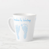 Baby Footprint Grandmoeder to be Boy Announance Latte Mok (Linkerhoek)
