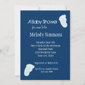 Baby Footprints Baby shower Kaart (Achterkant)