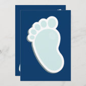 Baby Footprints Baby shower Kaart (Voorkant / Achterkant)