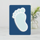 Baby Footprints Baby shower Kaart (Staand voorkant)