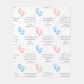BABY FOOTPRINTS Bewerkbare Christelijke Bijbelverz Fleece Deken (Voorkant)