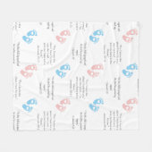 BABY FOOTPRINTS Bewerkbare Christelijke Bijbelverz Fleece Deken (Voorkant (Horizontaal))