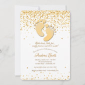 Baby Footprints Douche Uitnodiging (Voorkant)