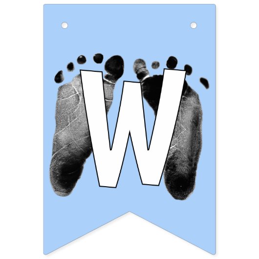 Baby Footprints For Baby Shower Vlaggetjes (Tweede vlag)