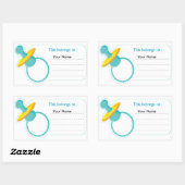 Baby Fopspeen Sticker : Dit behoort tot (Vel)