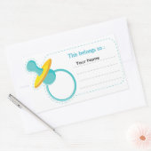 Baby Fopspeen Sticker : Dit behoort tot (Envelop)