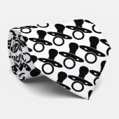 Baby fopspeen zwart-wit stropdas (Opgerold)