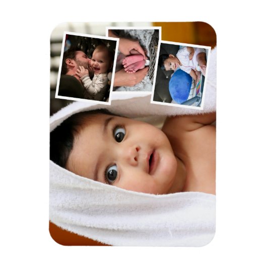 Baby Foto 4 Afbeelding Montagemagneet Magneet (Verticaal)