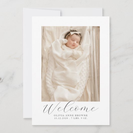 Baby Foto Aankondiging van geboorte (Voorkant)