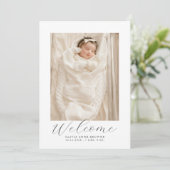 Baby Foto Aankondiging van geboorte (Staand voorkant)