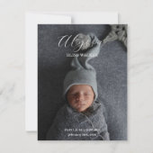Baby foto aankondigingskaart (Voorkant)