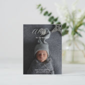 Baby foto aankondigingskaart (Staand voorkant)