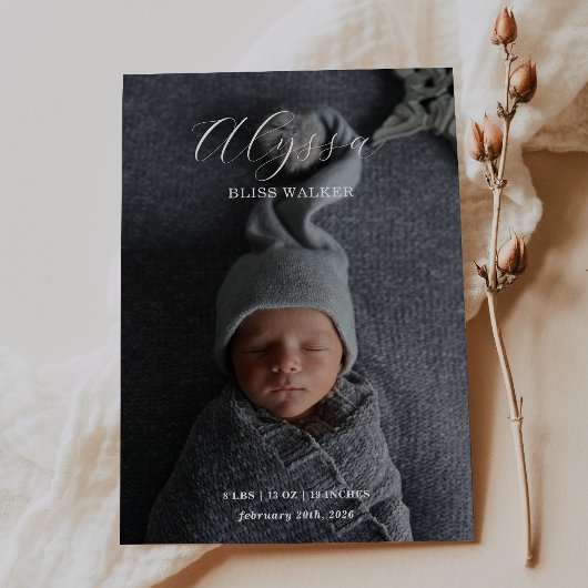 Baby foto aankondigingskaart