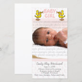 Baby Foto-aankondigingskaarten Aankondiging (Voorkant / Achterkant)