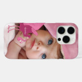 Baby Foto Baby Stats Roze Ooievaar Case-Mate iPhone Case (Achterkant (horizontaal))