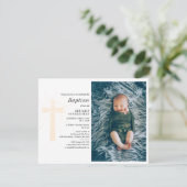 Baby Foto Baptism Religieuze Ceremonie Aangepast Kaart (Staand voorkant)