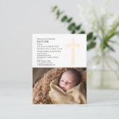 Baby Foto Baptism Religieuze Ceremonie Aangepast Kaart (Staand voorkant)