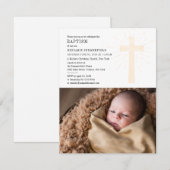 Baby Foto Baptism Religieuze Ceremonie Aangepast Kaart (Voorkant / Achterkant)