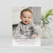 Baby Foto Baptisme Kaart (Staand voorkant)
