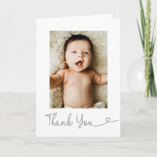 Baby Foto Bedankt Hart Modern Baby Shower