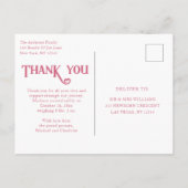 Baby Foto: Bedankt Modern Heart Birth Aankondigingskaart (Achterkant)