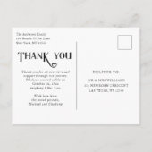 Baby Foto: Bedankt Modern Heart Birth Aankondigingskaart (Achterkant)