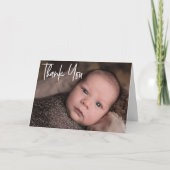 Baby Foto Bedankt Script Geboorte Aankondiging (Voorkant)