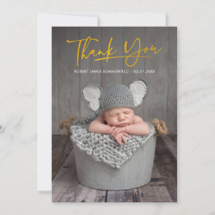 Baby Foto Bedankt Script Geboorte Aankondiging