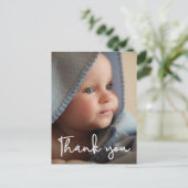 Baby Foto BEDANKT U geboorteaankondiging - vertica Aankondigingskaart (Staand voorkant)