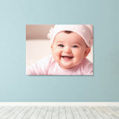 Baby Foto Canvas - Gepersonaliseerde kwekerij (Insitu (Houten vloer))